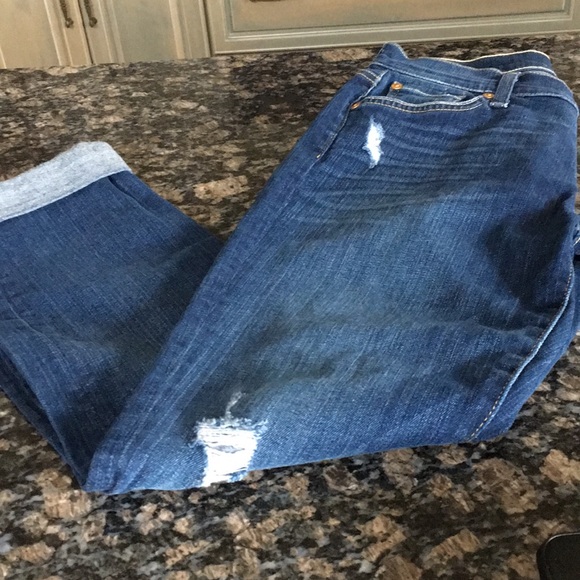 7 FOR ALL MANKIND JOSEPHINA SKINNY BOYFRIED JEANS - Picture 4 of 5